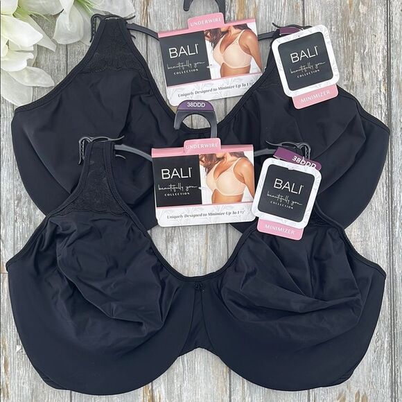 Women’s Beautifully You Black Minimizer Underwire Bra 2-Pack 38DDD - Picture 1 of 7